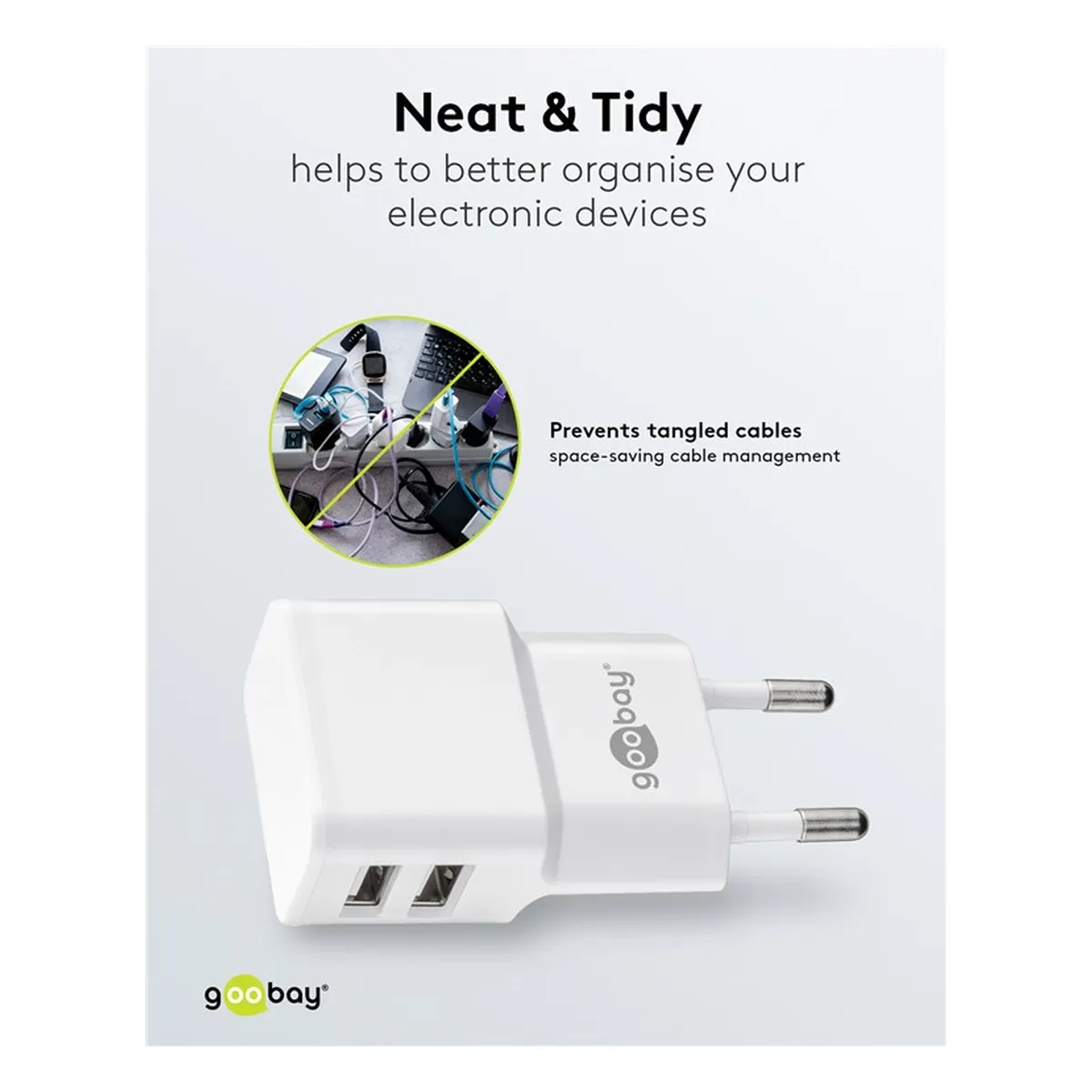 Goobay Dual USB-Ladegerät 2,4 A