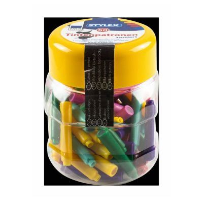 Tintenpatronen, farbig, 50 Stück in Kunststoffbox