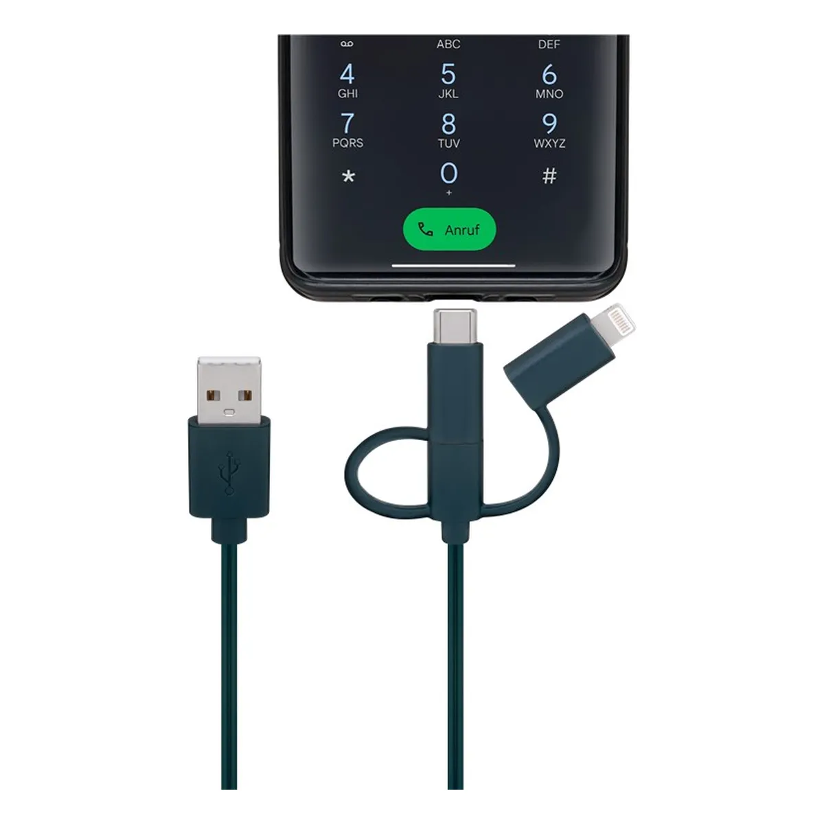 Goobay Smartphone-USB-Ladekabel mit LED-Leuchten