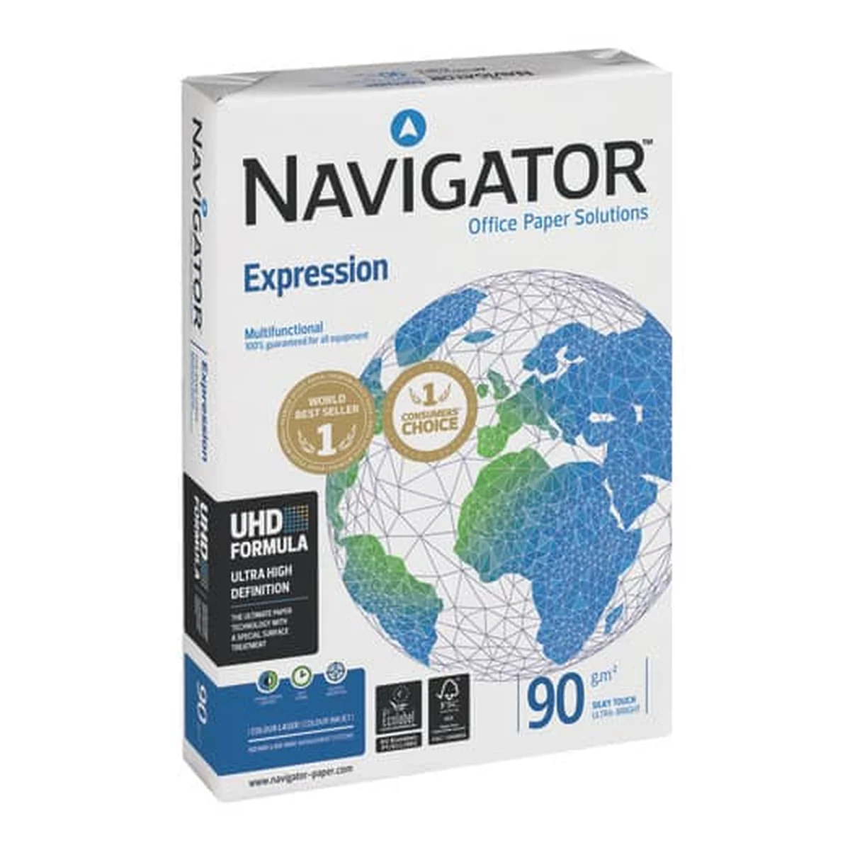 Navigator Expression, A4, 90 g/qm, weiß, Karton à 5x 500 Blatt