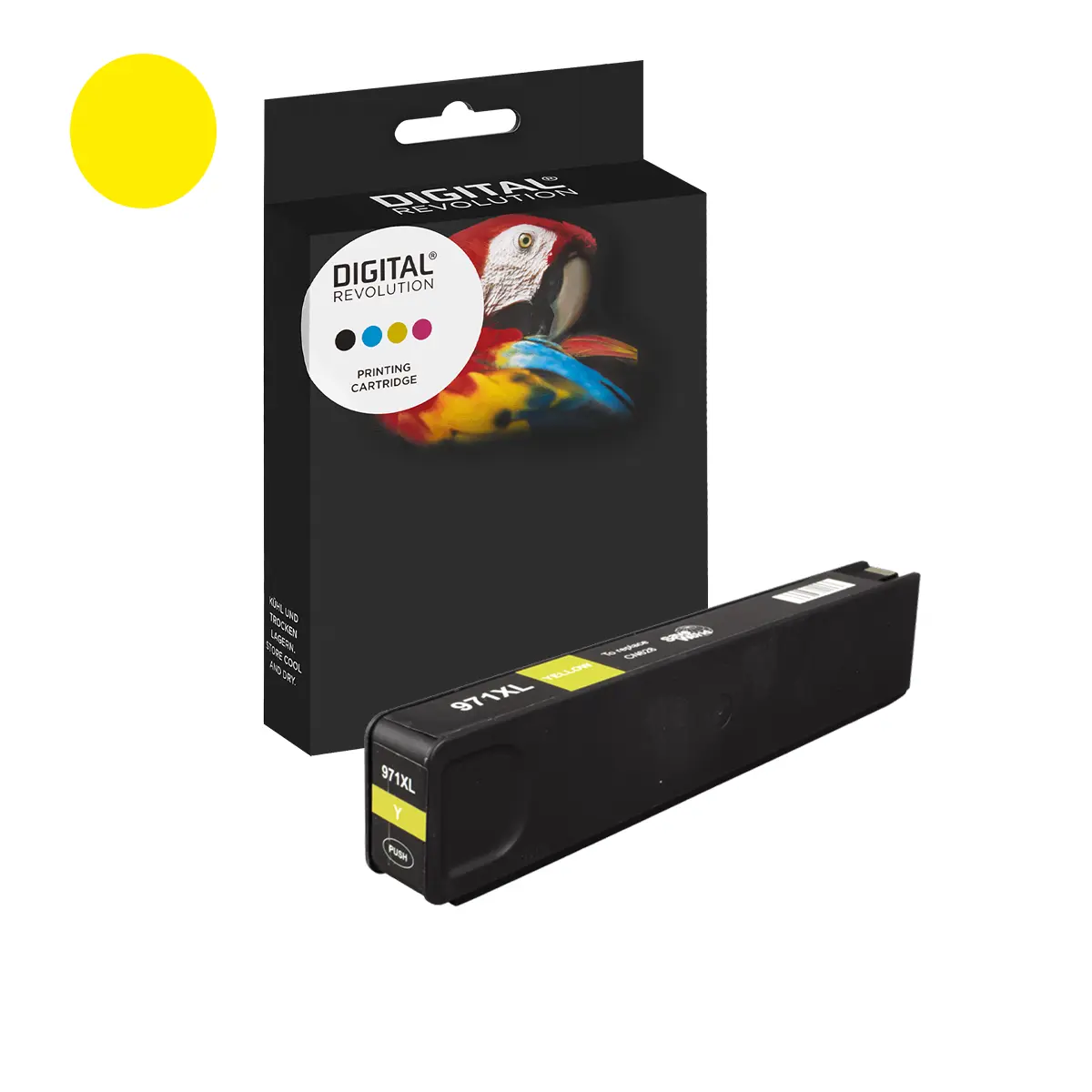 HP 971 - alternative XL Patrone 'gelb' 110 ml | 7.000 Seiten - Digital Revolution HP 971 - alternative XL Patrone 'gelb' 110 ml | 7.000 Seiten - Digital Revolution
