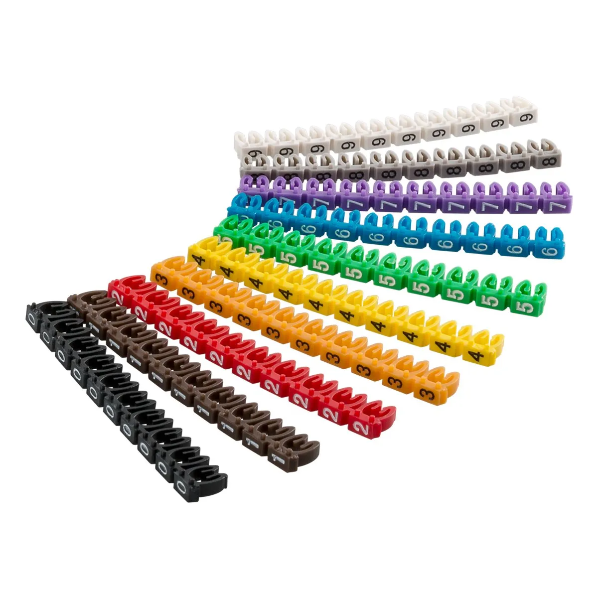 Goobay Kabelmarker-Clips ''Ziffern 0-9'' für Kabeldurchmesser bis 2,5 mm