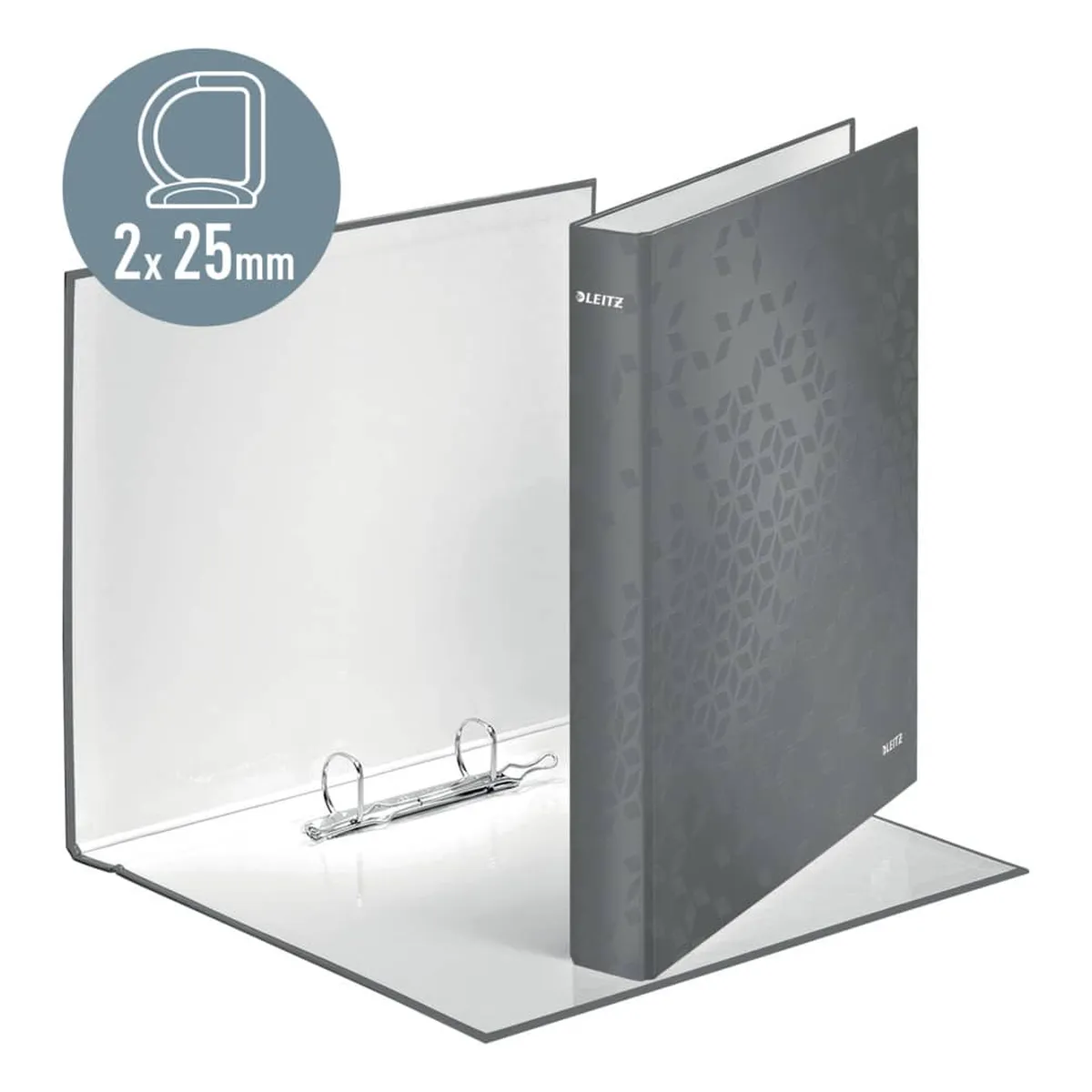 Leitz Ringbuch WOW, A4 maxi, PP, 2 Ringe Ø25 mm, violett