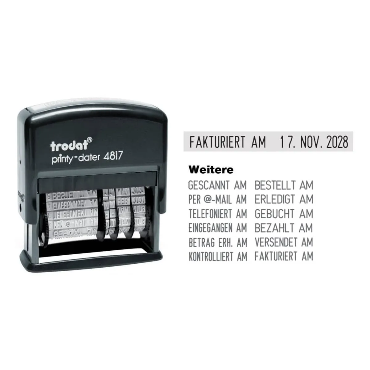 trodat Stempel Printy 4817 - Wortband mit Datum 