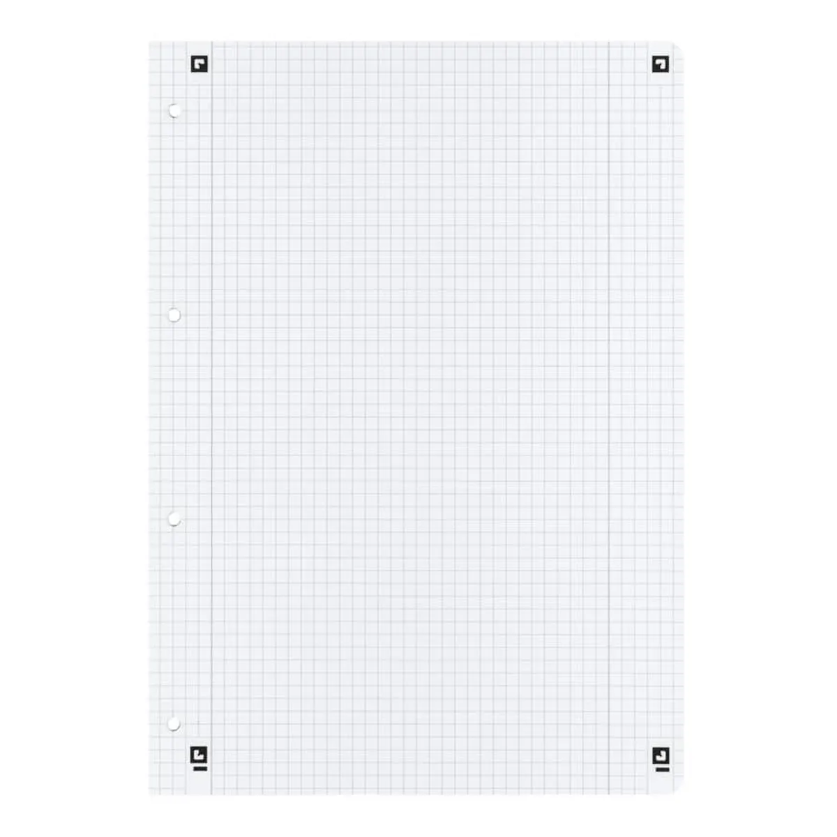 Oxford Collegeblock DUO - A4+, kariert und liniert, 80 Blatt, 90 g/qm, 4-fach Lochung, 2 Ränder