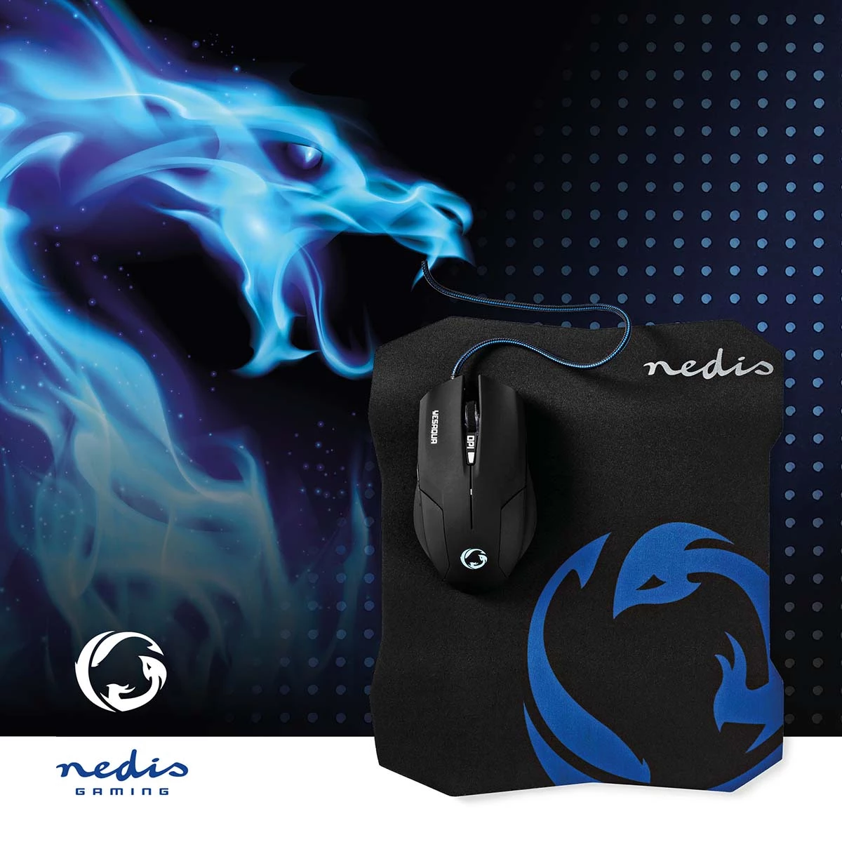 Nedis Gaming Mouse & Mouse Pad Set