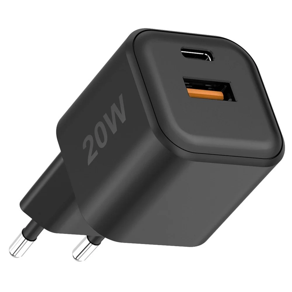 Fontastic Netzteil MINI GaNto 20W Type-C PD + USB-A FC schwarz