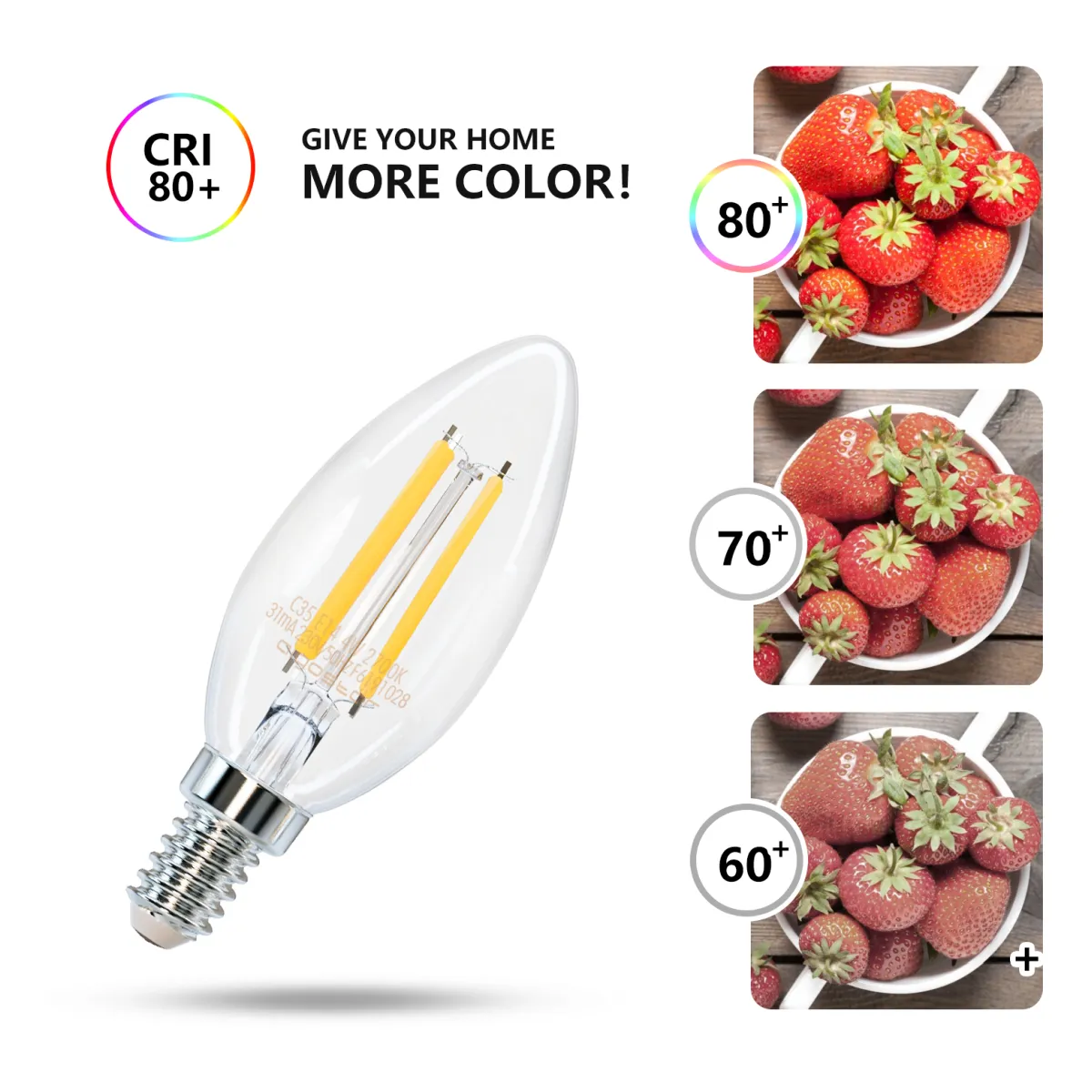 Aigostar LED FILAMENT 'Kerze', 4W, E14