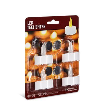Teelichter LED 4er Pack inkl.  Batterien