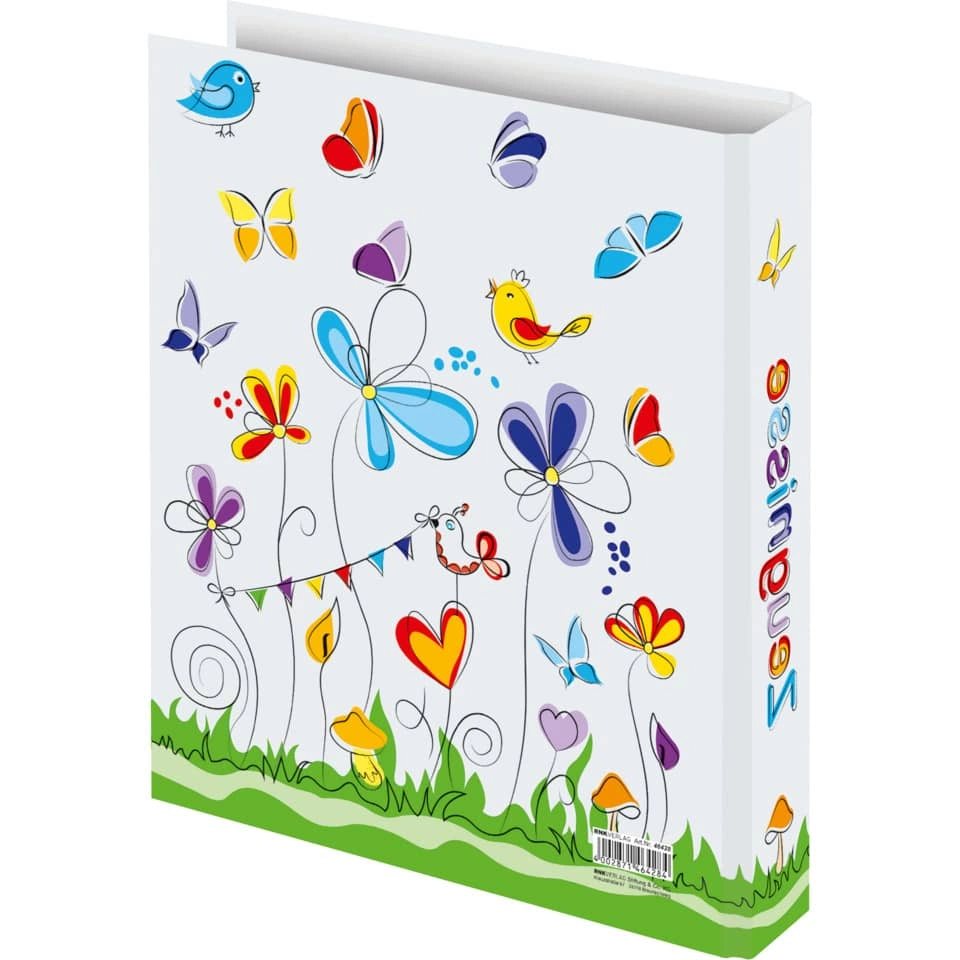 RNK Verlag Zeugnisringbuch “Schmetterlinge“ - A4, 4 Ring-Mechanik