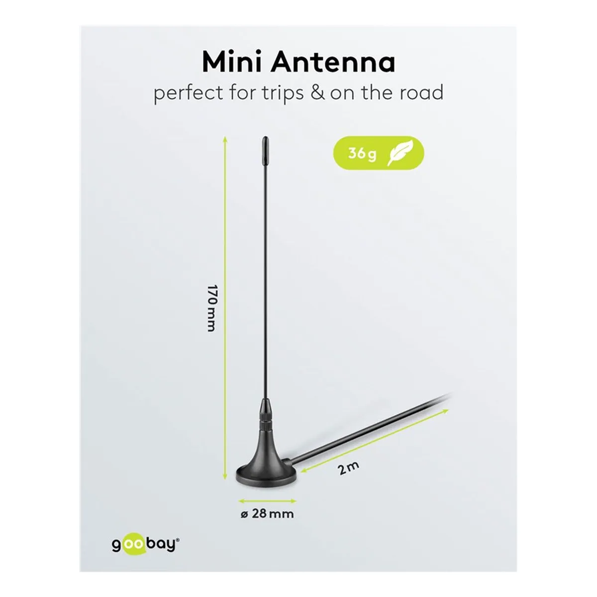 Goobay Passive DVB-T2 (HD) Mini-Magnetantenne