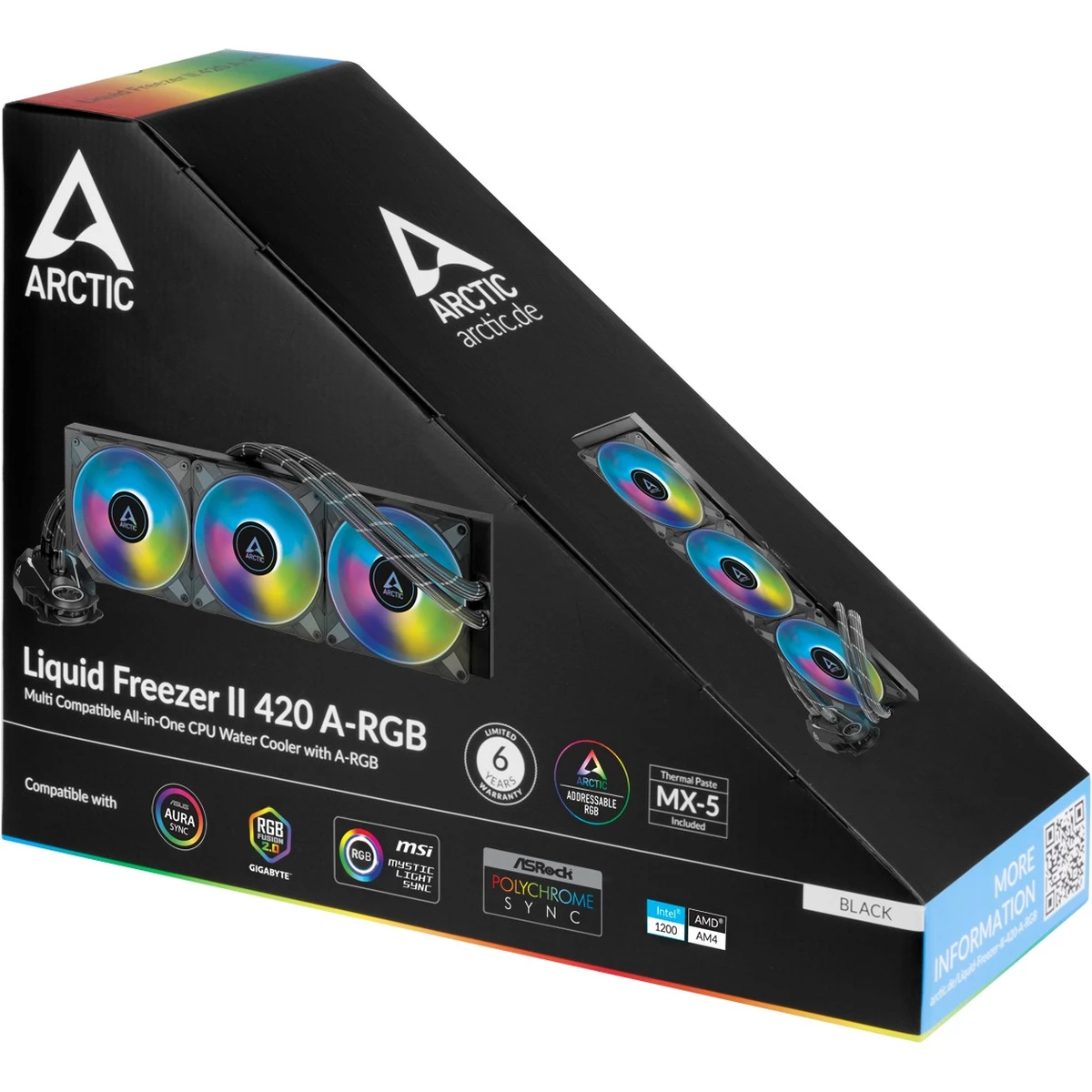 Cooler Wasserkühlung Arctic Liquid Freezer II 420 A-RGB Black