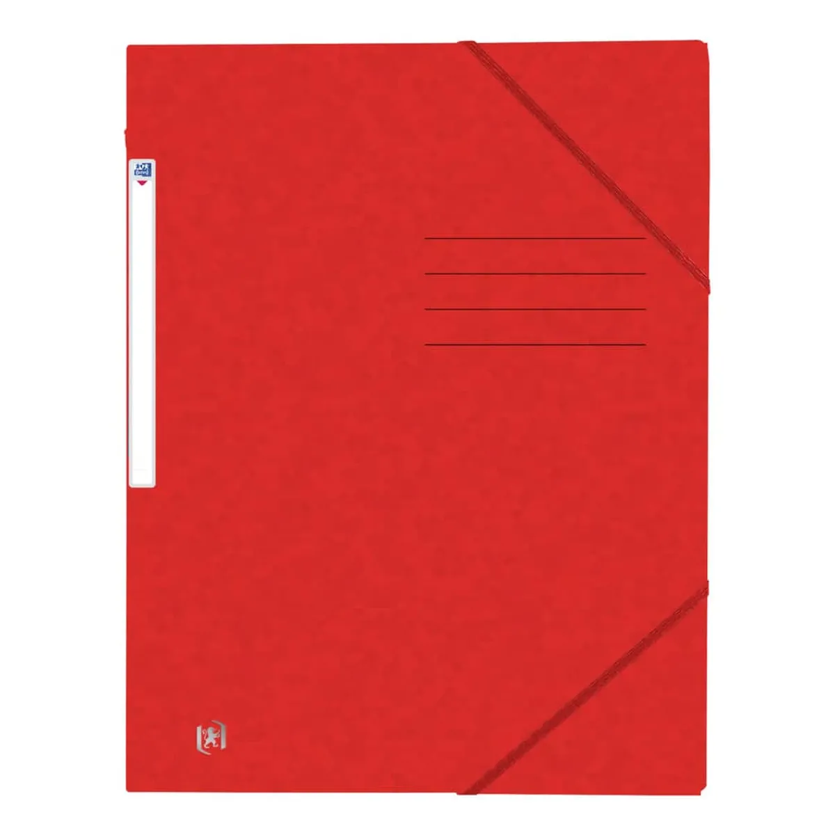 OXFORD Eckspannmappe TOP FILE+ - A4, 390 g/qm, Karton, Gummizug, rot