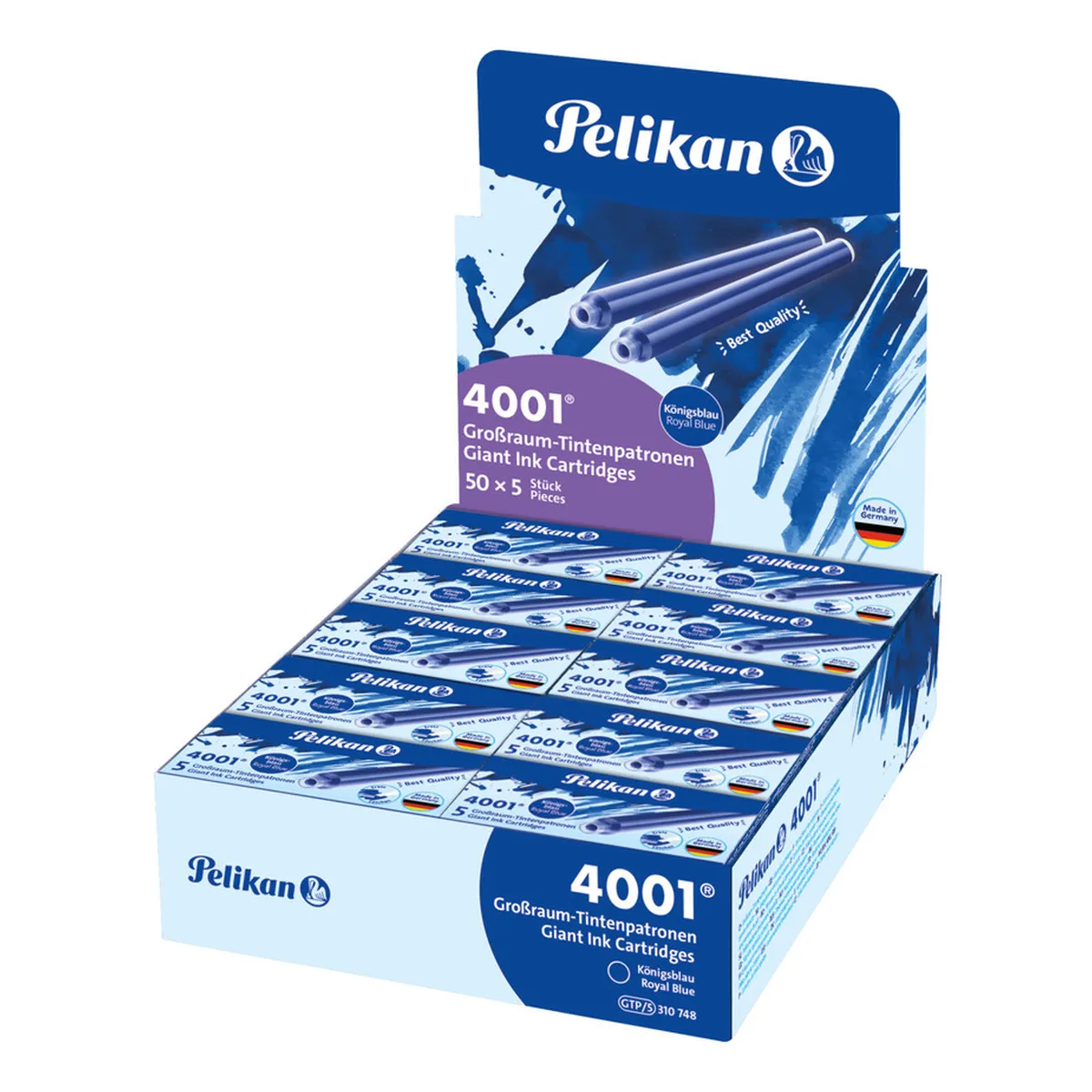 Pelikan Tintenpatrone 4001® GTP/5 - königsblau, 5 Patronen