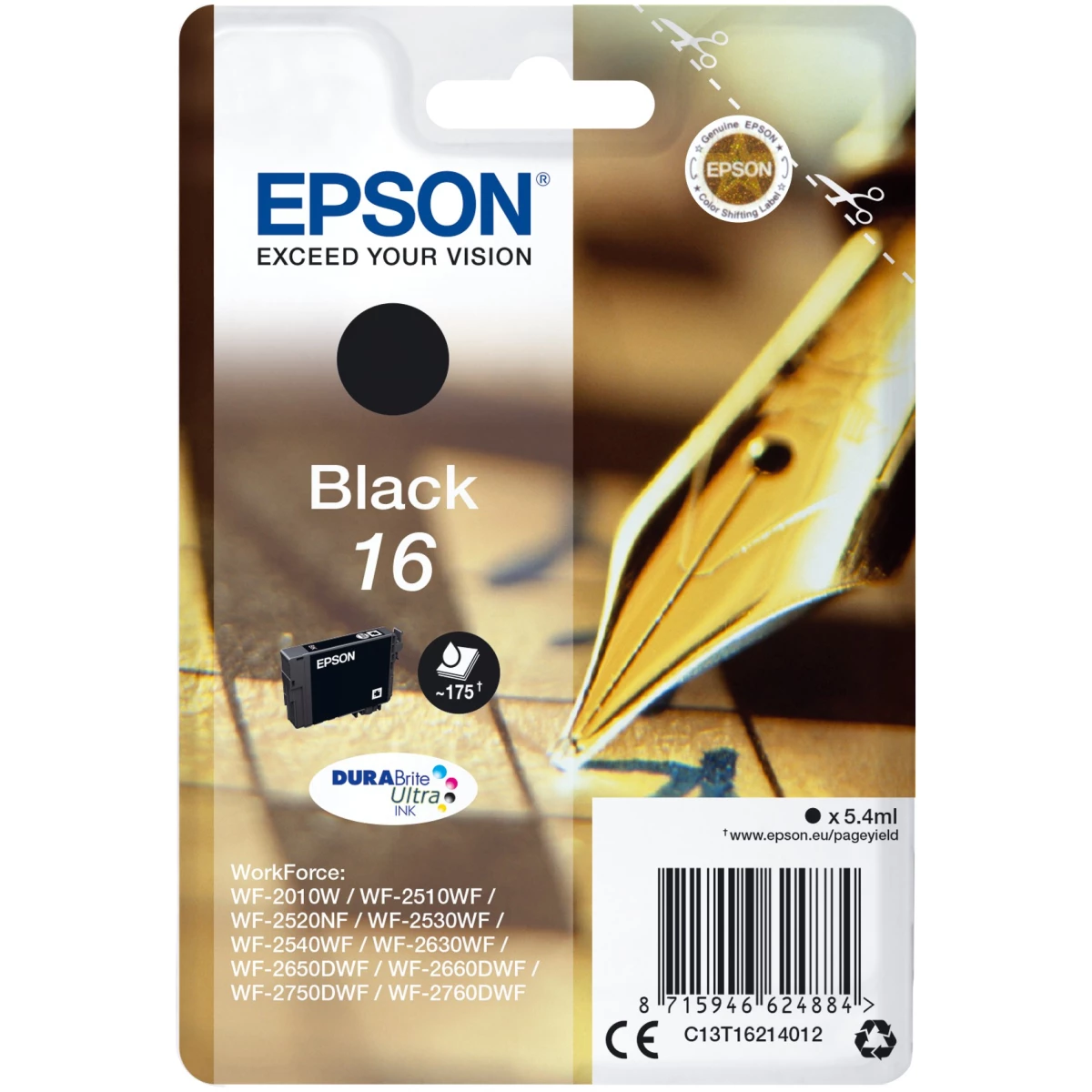 Epson Druckerpatrone '16' schwarz 5,4 ml