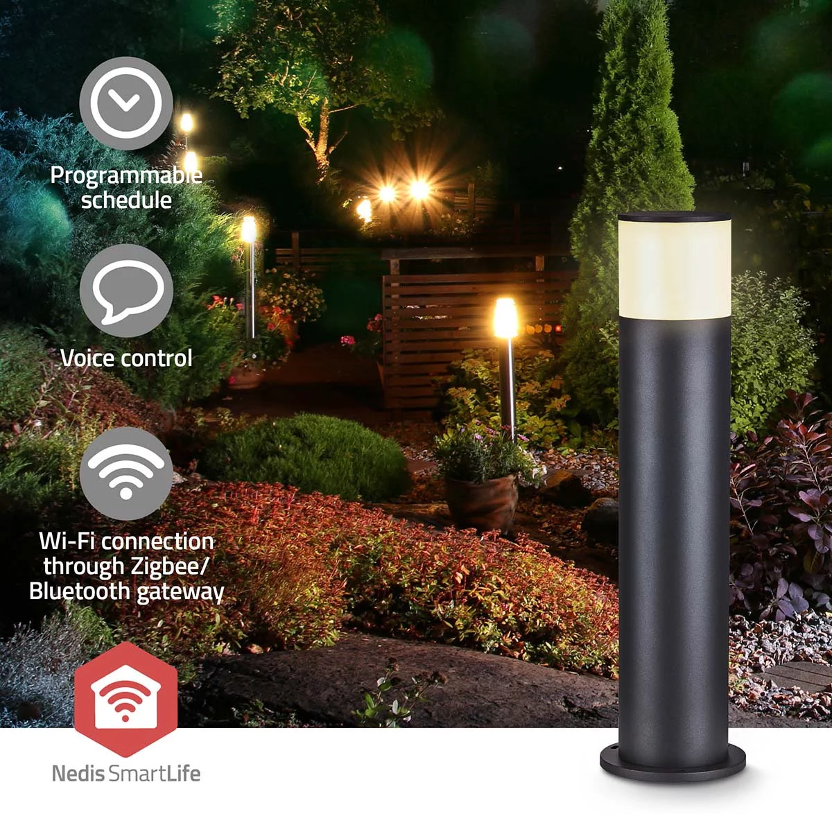 Nedis Smarte LED Gartenleuchte Nedis Smarte LED Gartenleuchte