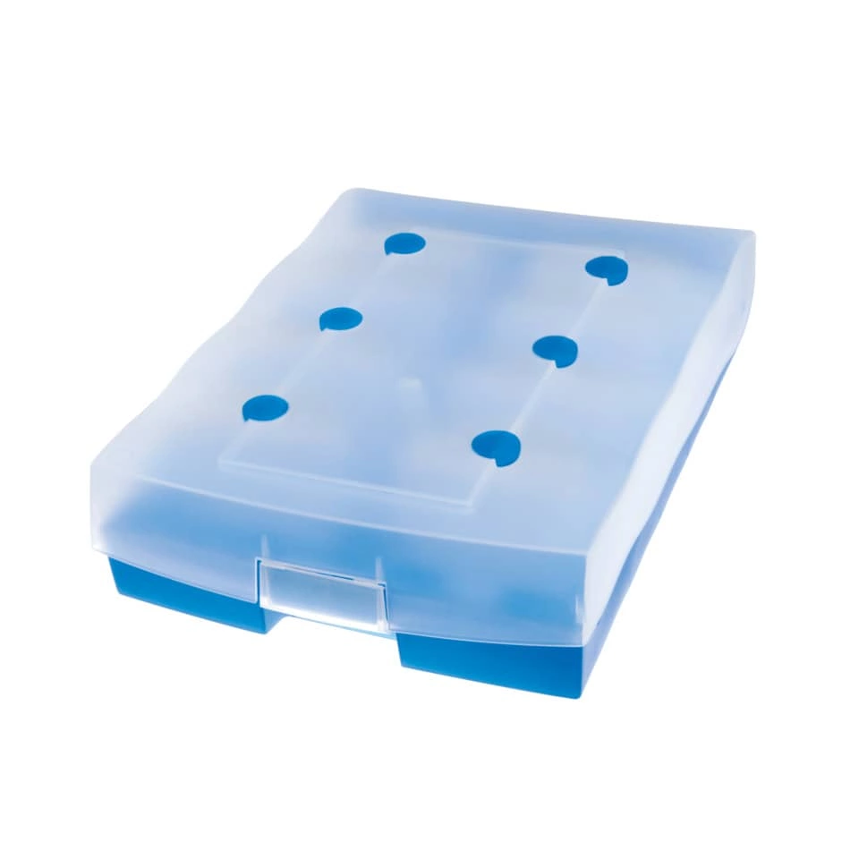 HAN Archivbox CROCO DUO - A8 quer, für ca. 2500 Karten, blau-transluzent