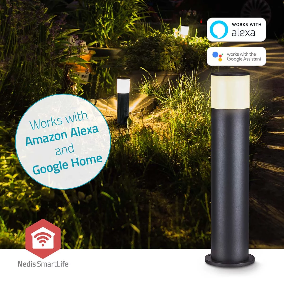 Nedis Smarte LED Gartenleuchte Nedis Smarte LED Gartenleuchte