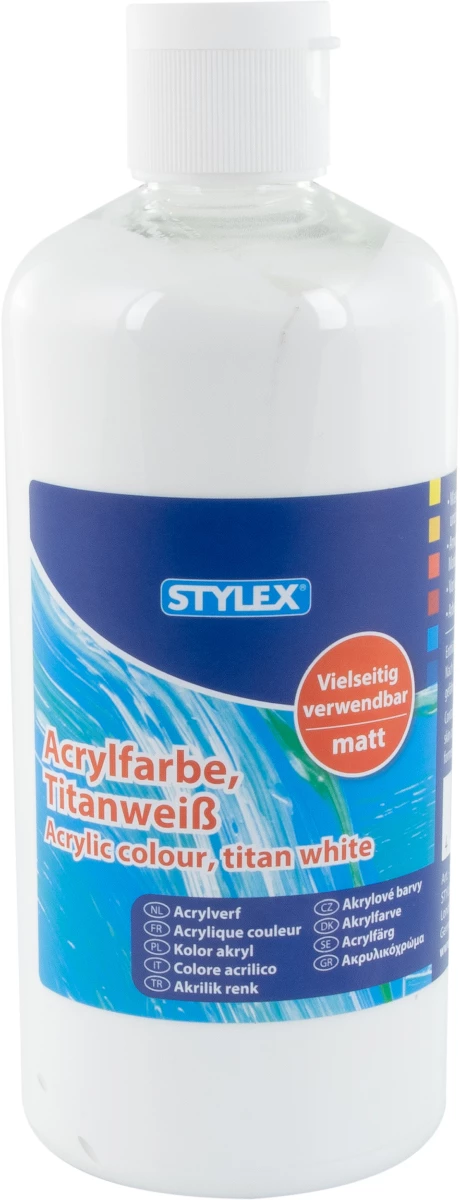 Stylex Acrylfarbe, 500 ml, lampenschwarz