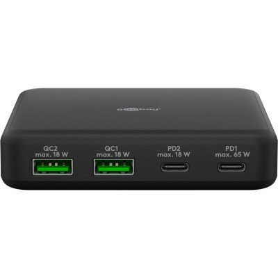 Goobay Multiport 4-fach Tischladegerät (65 W) schwarz