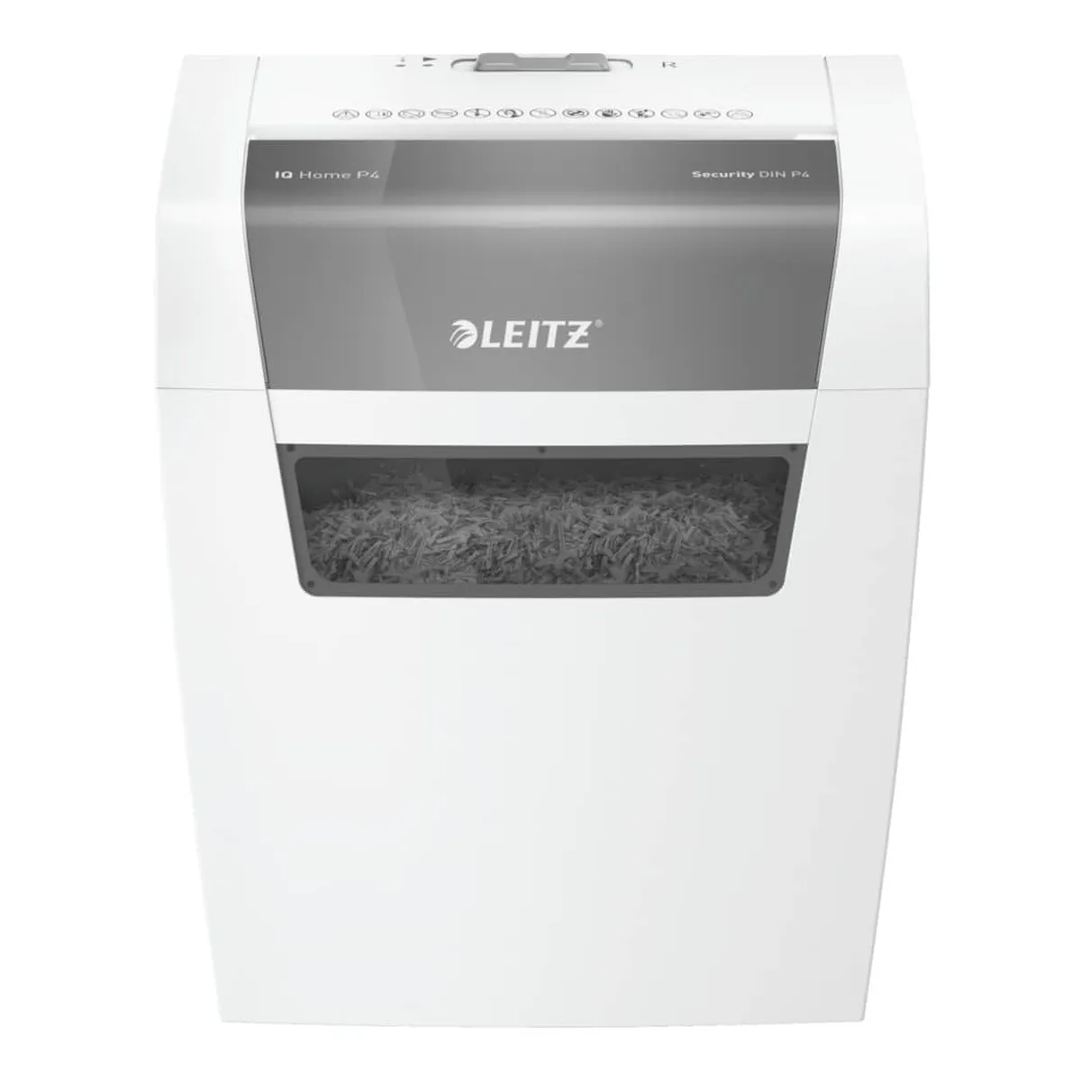 LEITZ Aktenvernichter IQ Home - Partikelschnitt P4, 6 Blatt, weiß