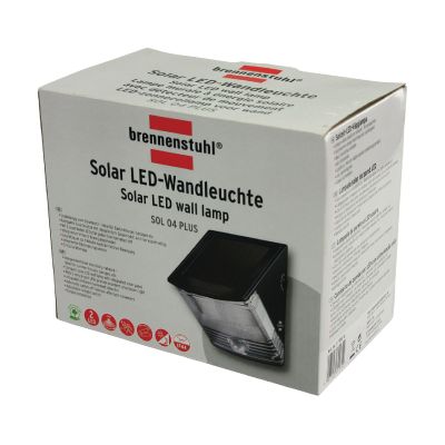 Solar-Wandleuchte 2 LED Schwarz