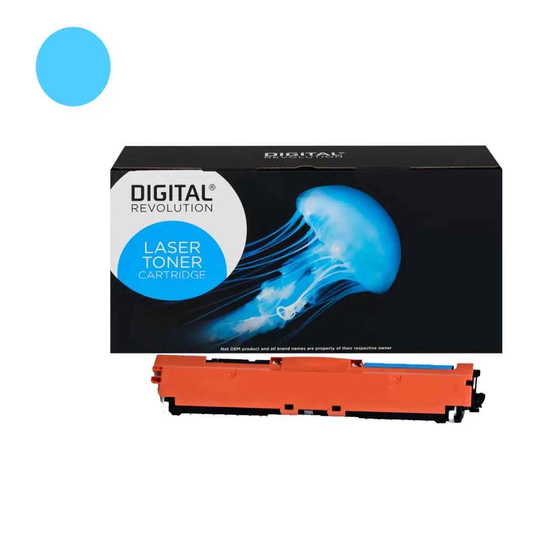 HP 130 A, 126 A - alternativer ECO Toner 'cyan' 1.000 Seiten - Digital Revolution