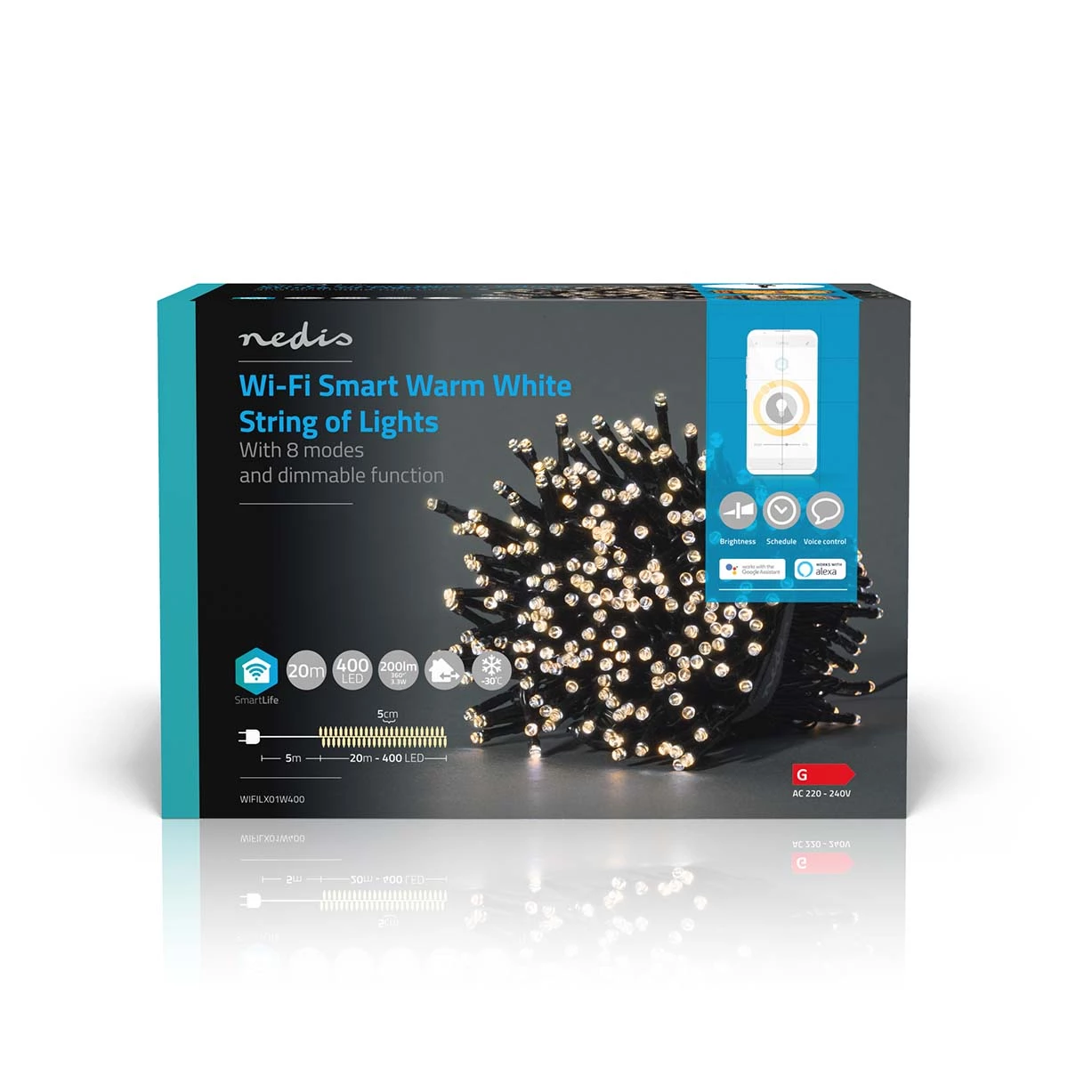 Nedis Smarte LED Lichterkette, 20m