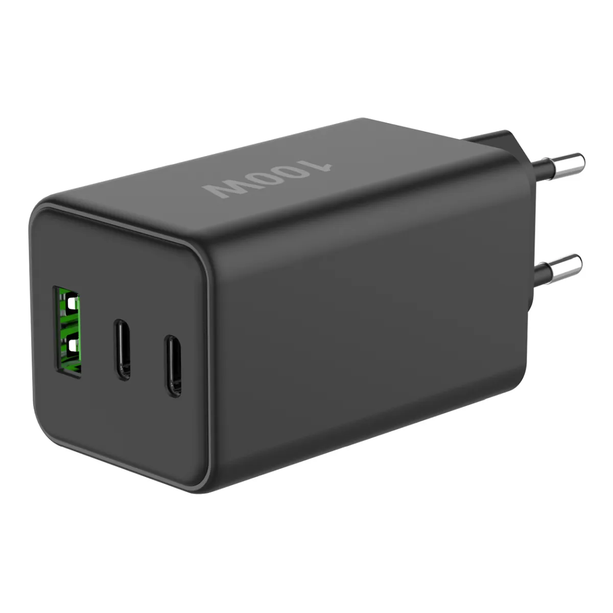 Fontastic Netzteil GAN 100W, 2 x Typ-C + USB-A schwarz