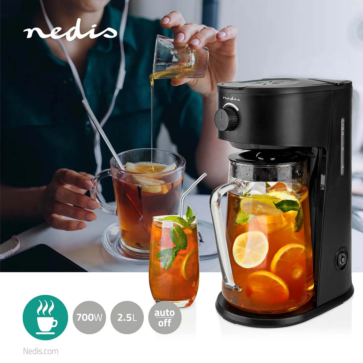 Nedis Eiskaffee & Eistee Zubereiter Nedis Eiskaffee & Eistee Zubereiter