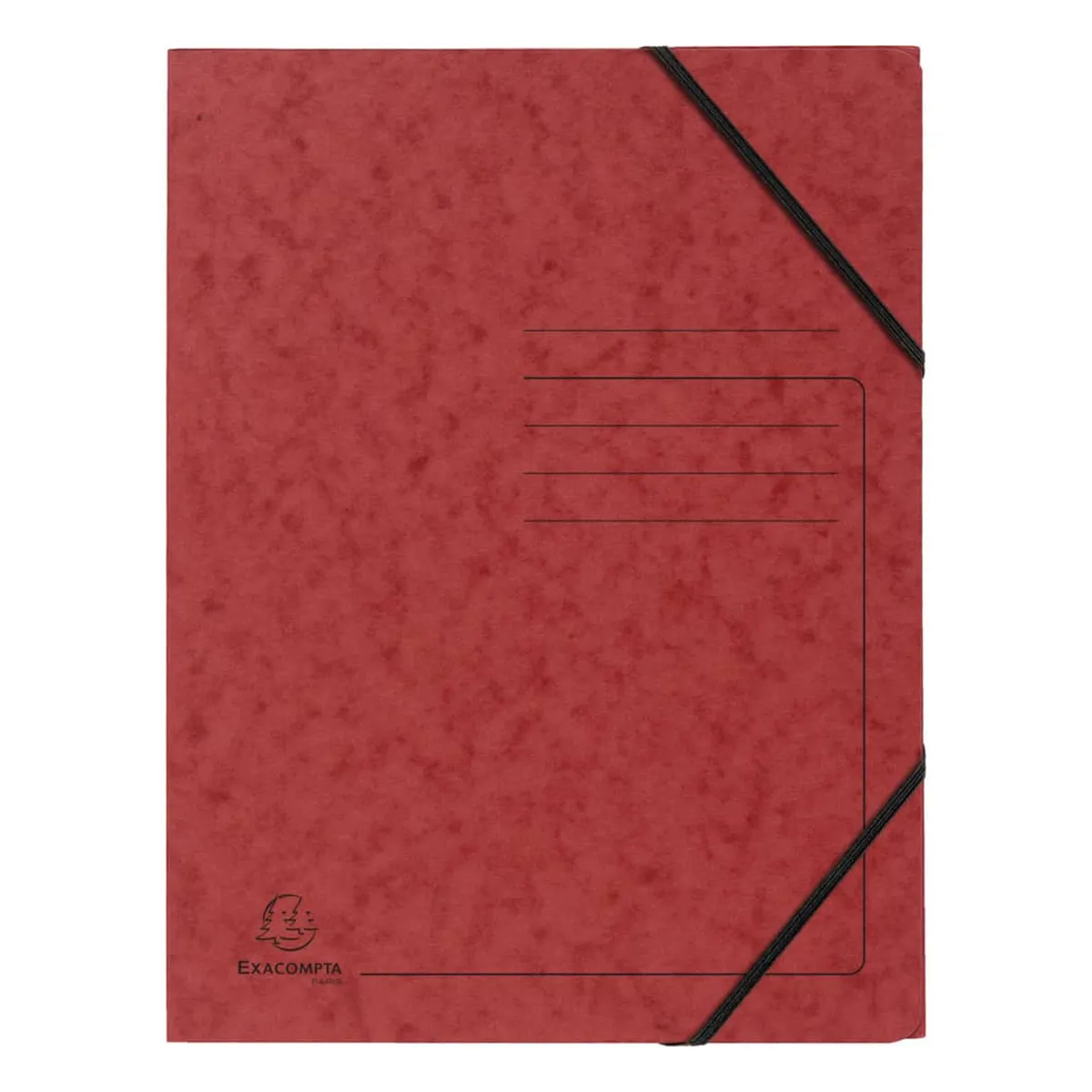 Exacompta Sammelmappe - A4, 355 g/qm, Gummizug, rot