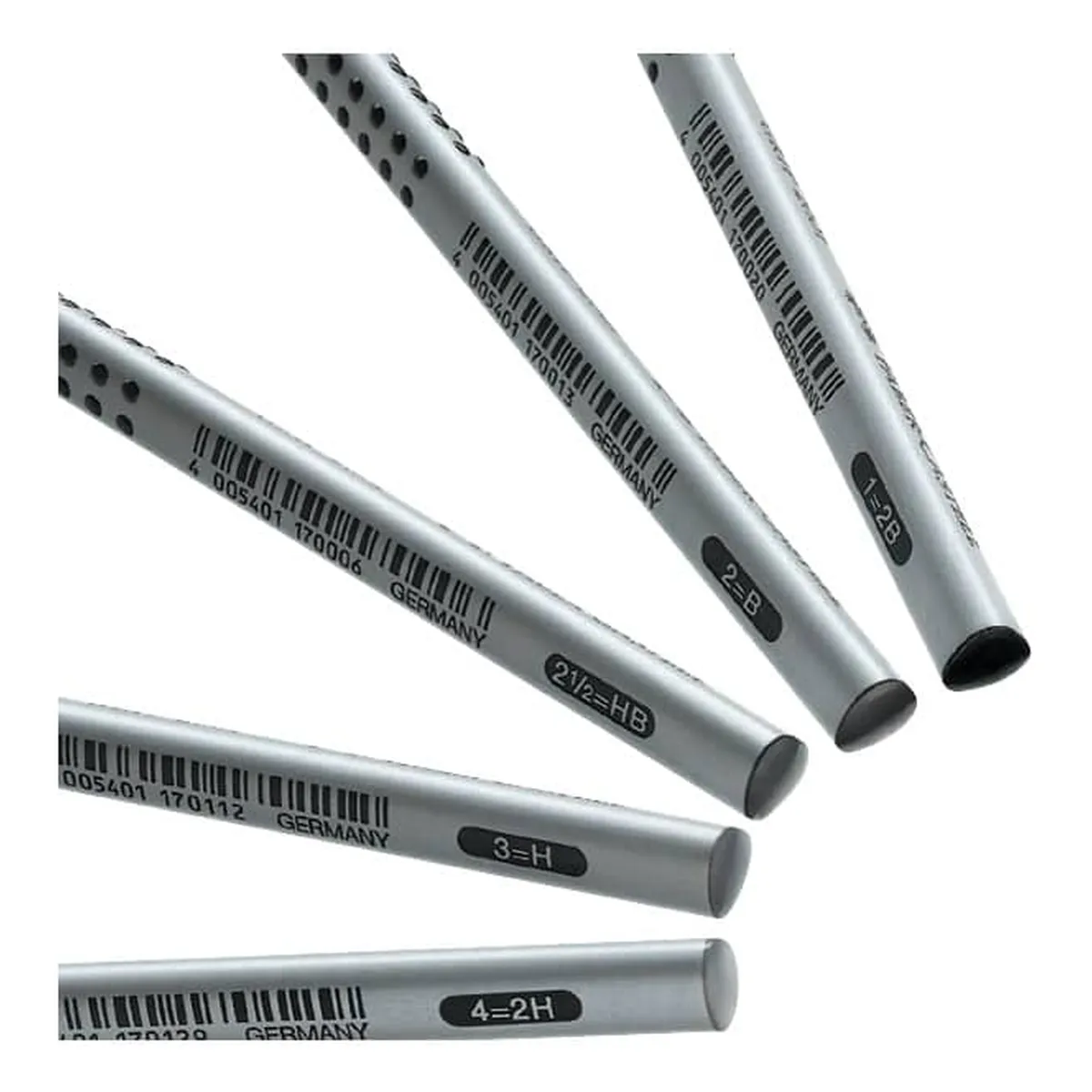 Faber-Castell Bleistift GRIP 2001 - HB, silbergrau