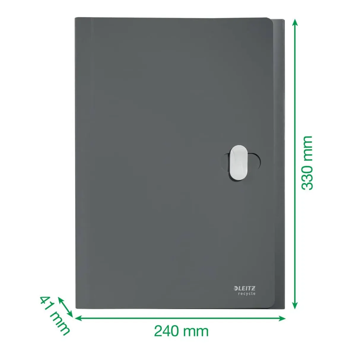 Leitz Fächermappe Recycle - A4, 5 Fächer, 250 Blatt, PP, , schwarz