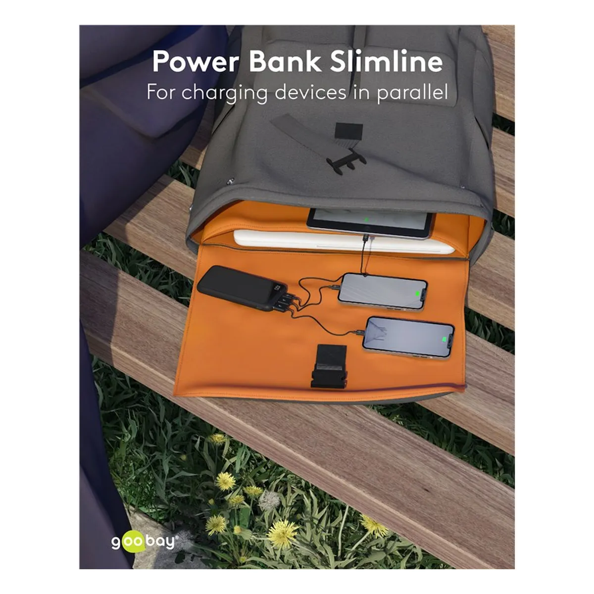 Goobay Powerbank Slimline 10.000 mAh