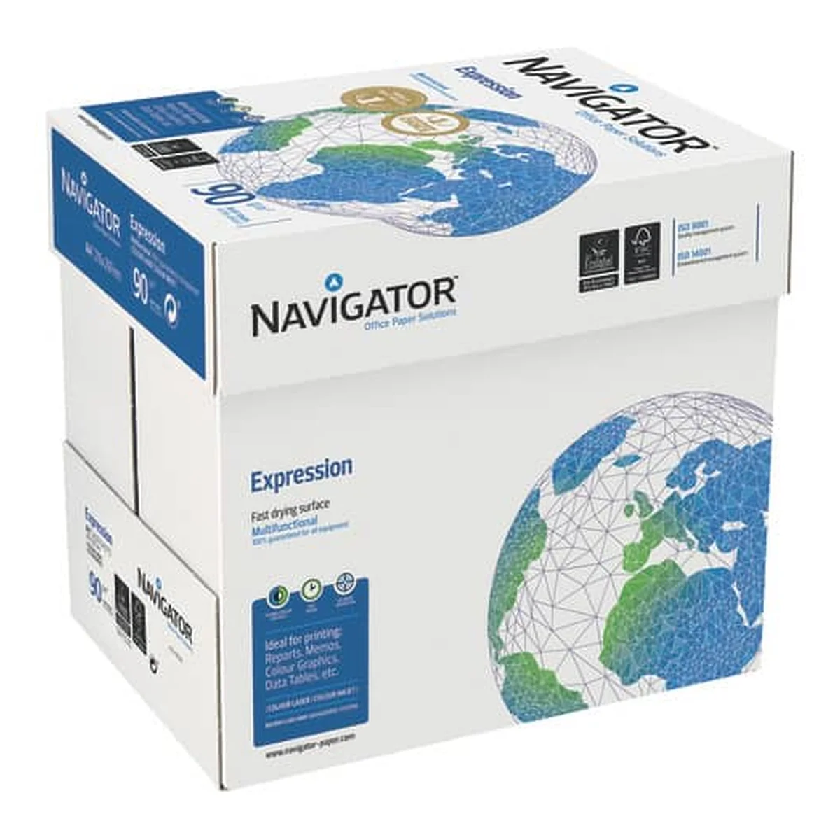 Navigator Expression, A4, 90 g/qm, weiß, Karton à 5x 500 Blatt