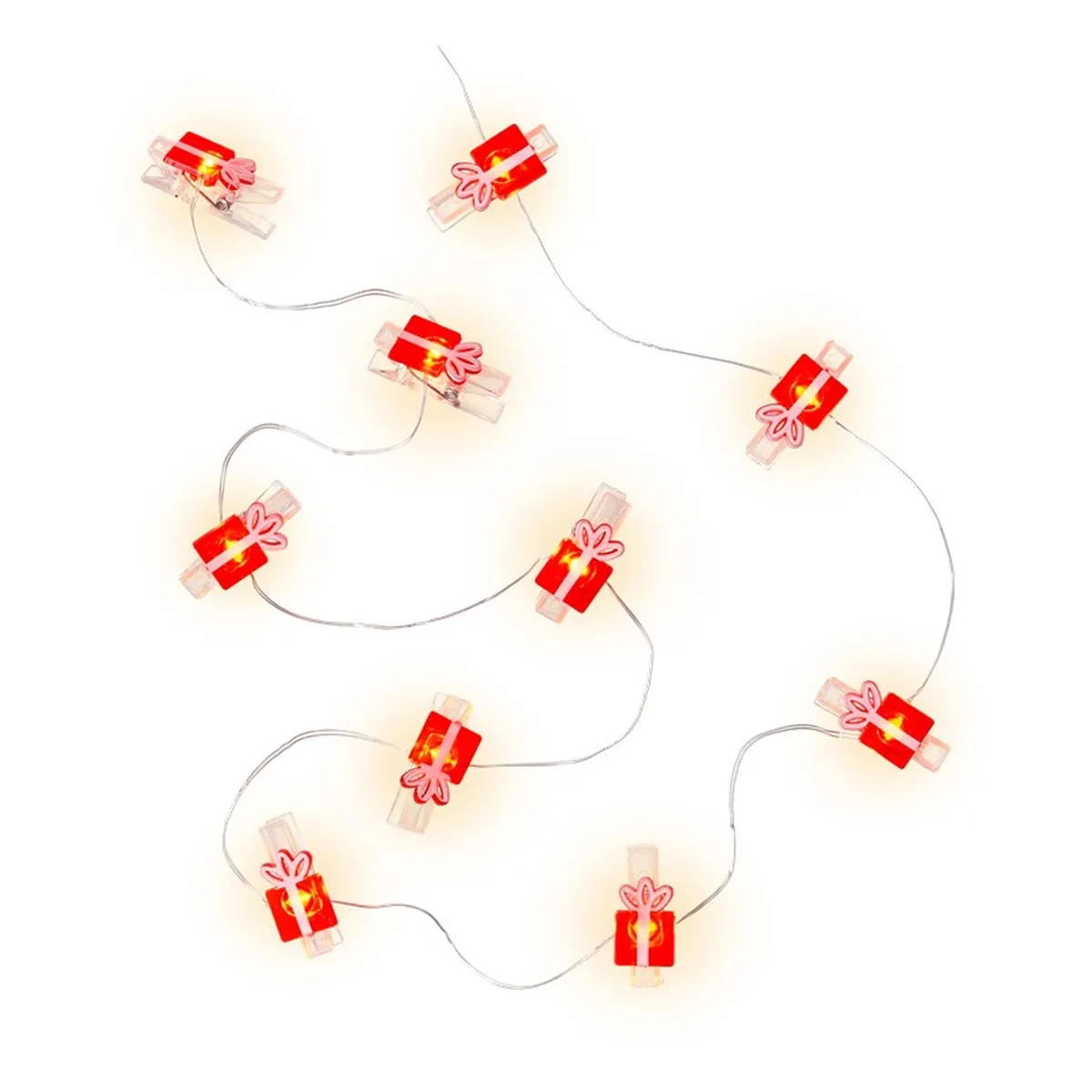 Goobay 10er LED-Fotoclips-Lichterkette “Geschenk“