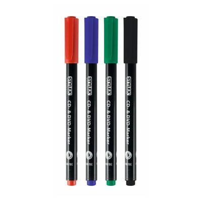 CD/DVD-Marker, 4 Stück, 4 Farben