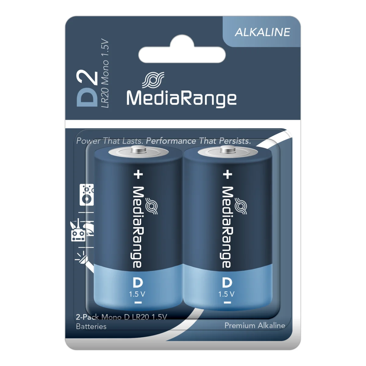 MediaRange Batterien Mono D | LR20 1.5V 2 Stück