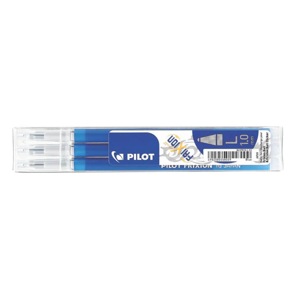 Pilot Tintenrollermine FriXion BLS-FR10 - 0,5 mm, blau, 3er Pack