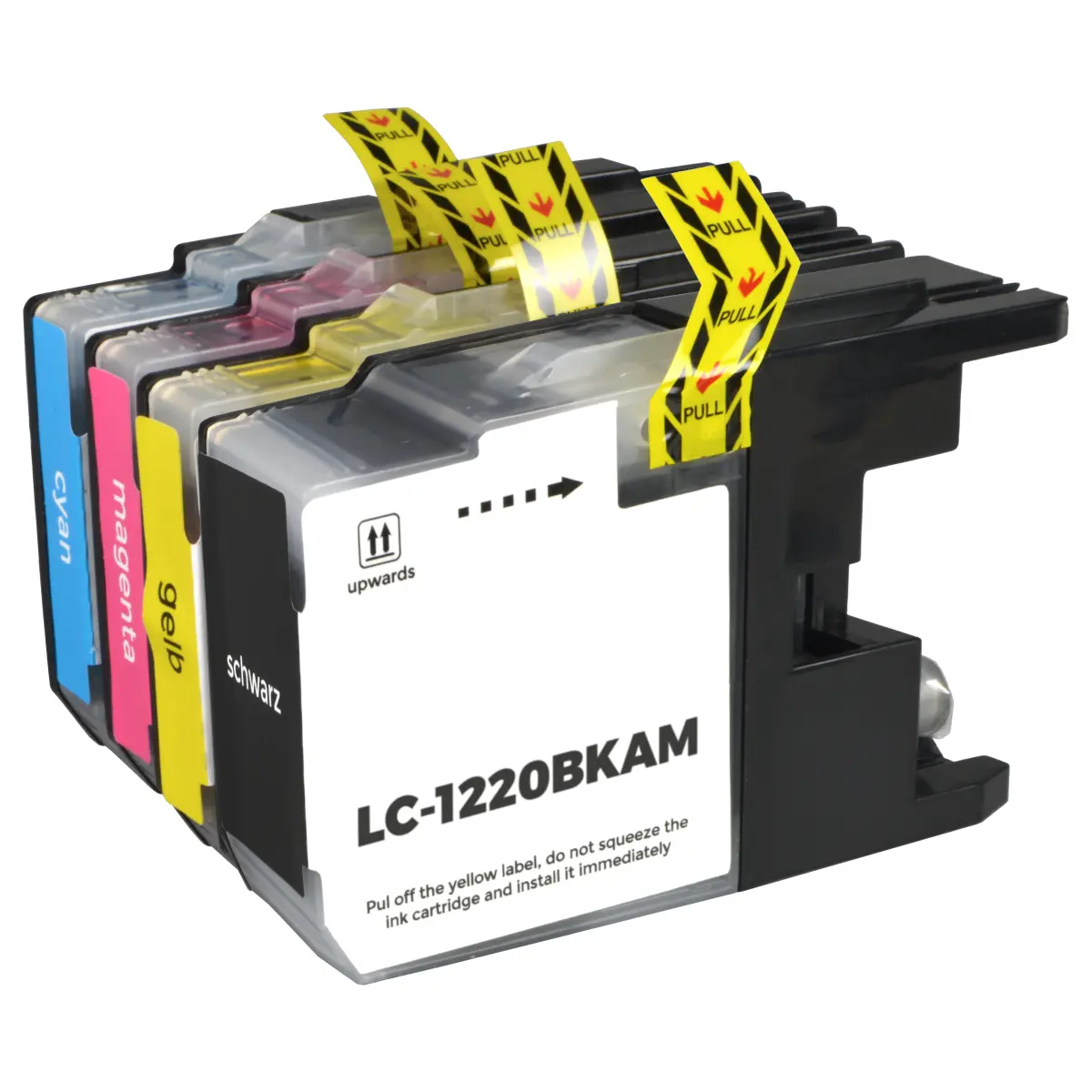 Brother LC-1220 - alternatives Patronen MultiPack schwarz cyan magenta gelb 1x 19 ml | 300 Seiten (BK), 3x 11 ml | 3x 300 Seiten (CMY) - Digital Revolution