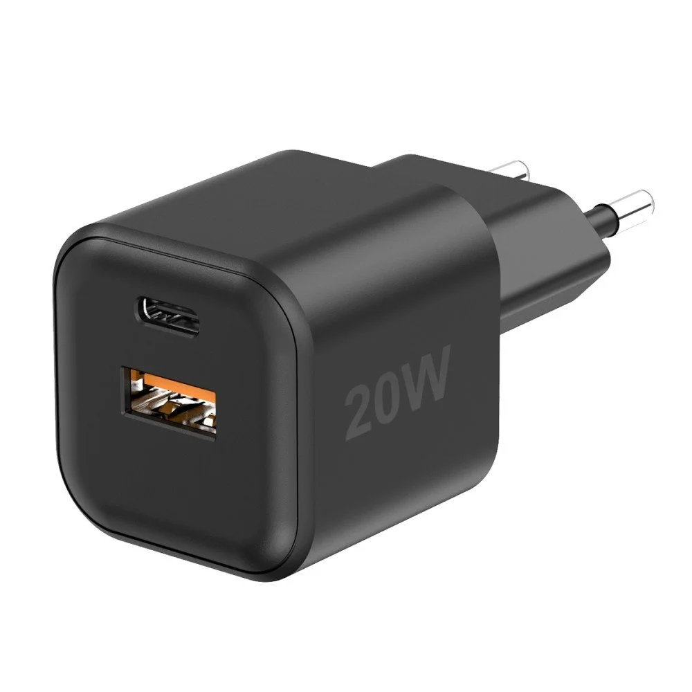 Fontastic Netzteil MINI GaNto 20W Type-C PD + USB-A FC schwarz