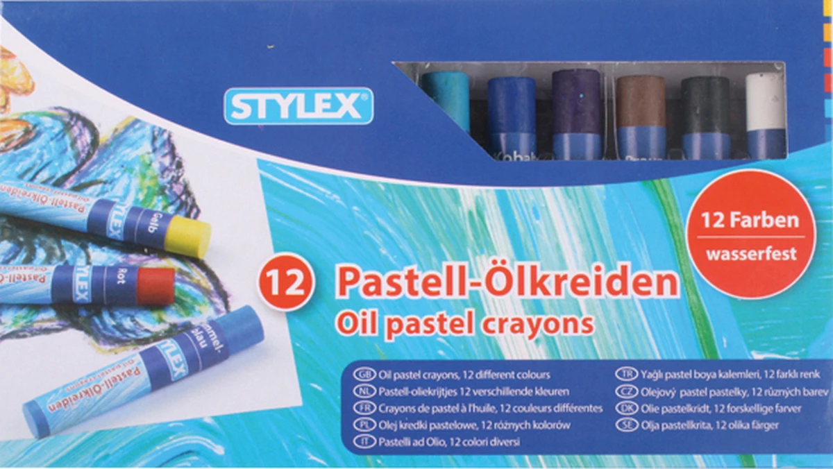 Stylex Pastell-Ölkreiden, 12 Stangen