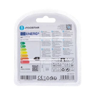 Aigostar LED 'Birne', E27, 4W, 2 Stück