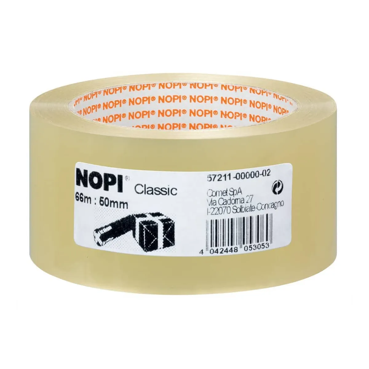 Nopi Verpackungsklebeband Classic, 50 mm x 66 m, transparent