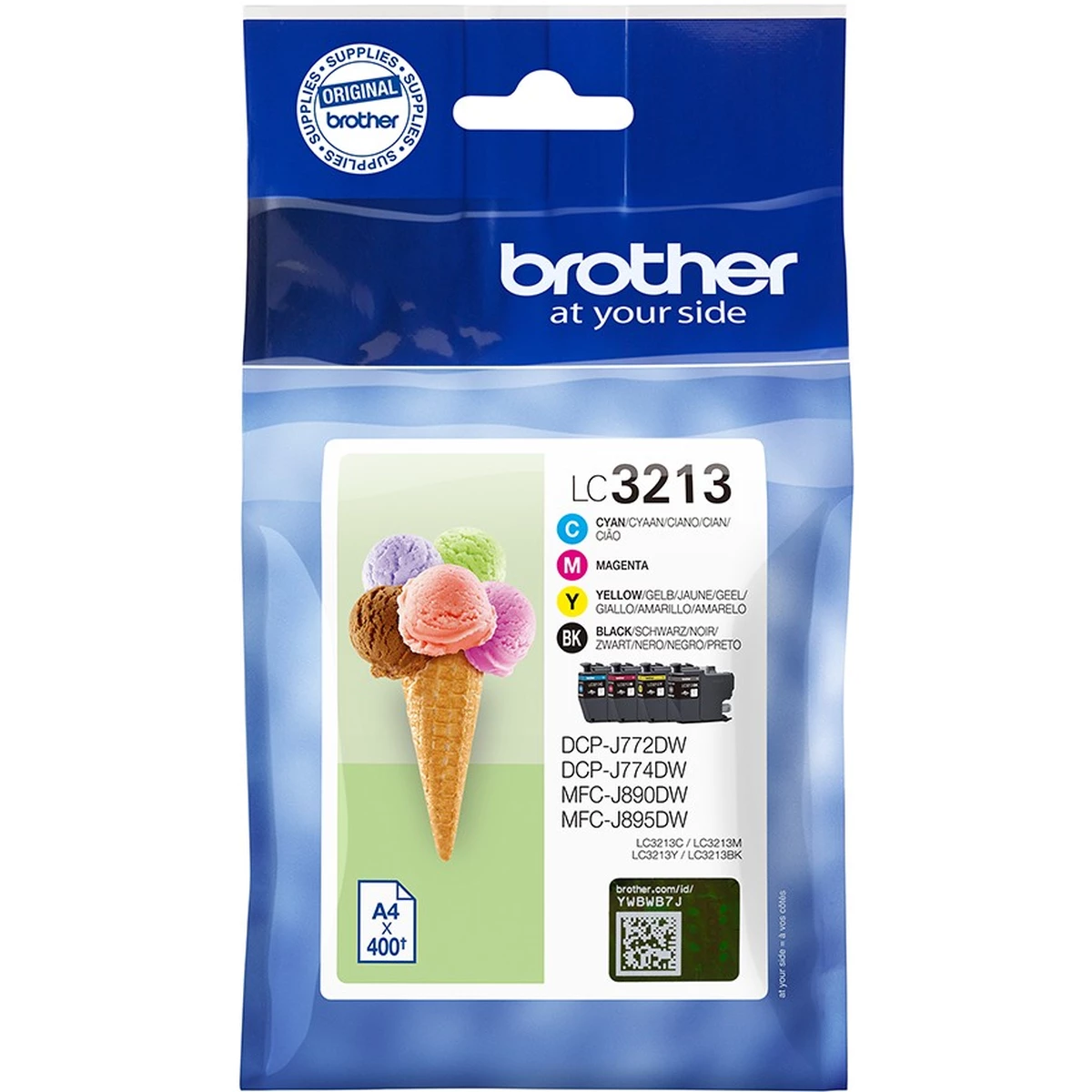 Druckerpatronen MultiPack Brother LC-3213VALDR schwarz cyan magenta gelb 1.600 Seiten