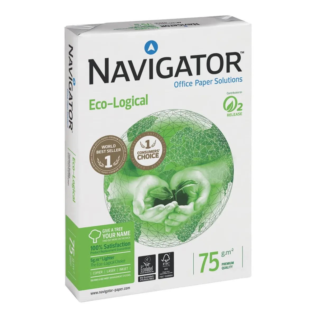 Navigator Eco-Logical - A4, 75 g/qm, weiß, 500 Blatt
