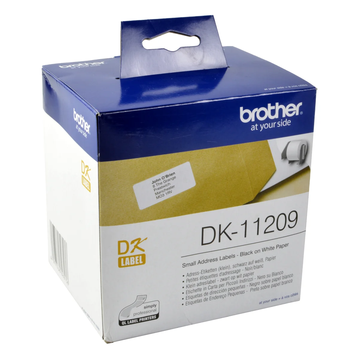 Brother DK-11209 PT Einzeletiketten 29 x 62 mm 800 Stück pro Rolle