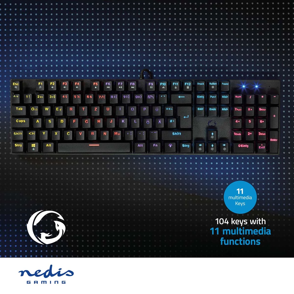 Nedis Wired Gaming Keyboard Nedis Wired Gaming Keyboard
