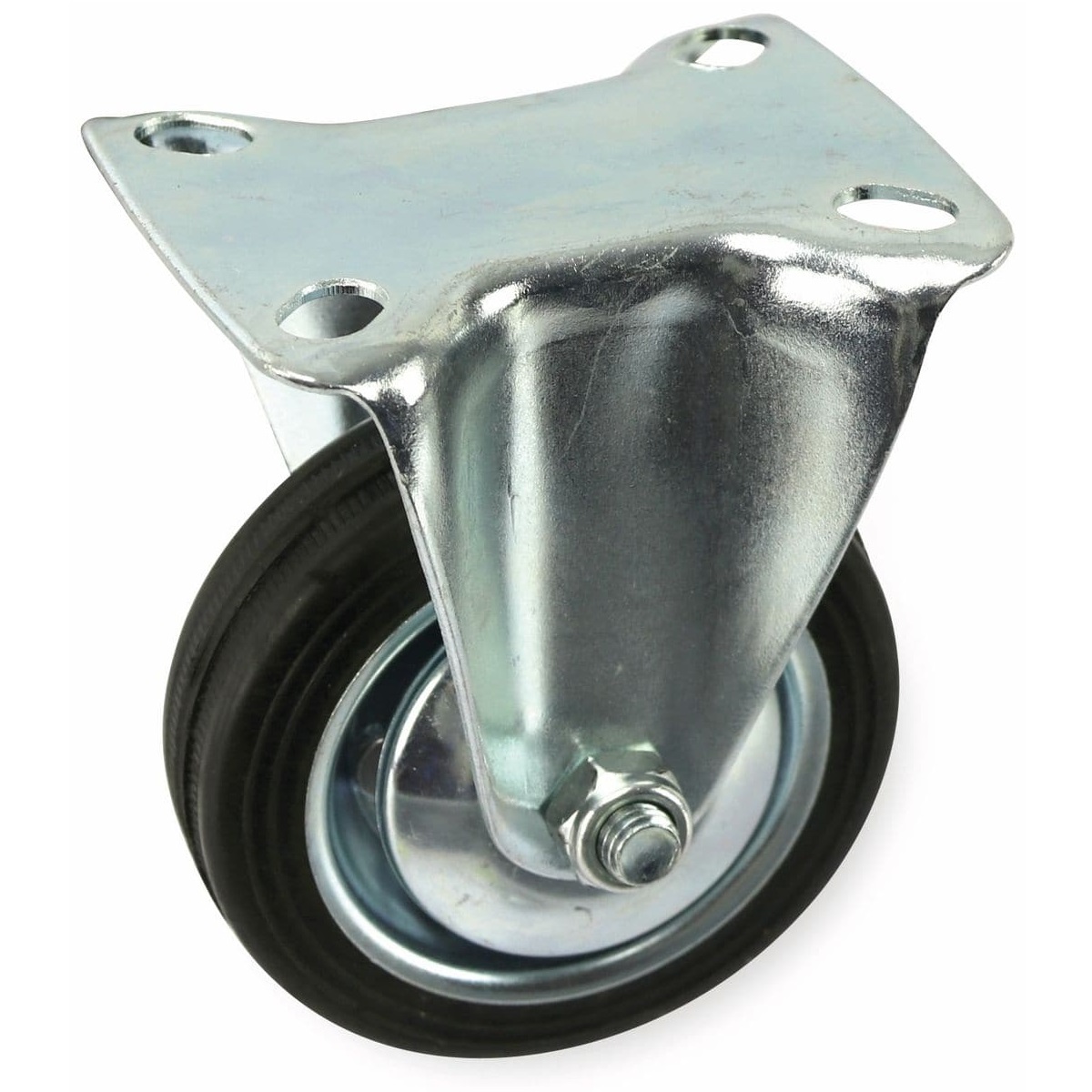 Masterproof Kugelgelagerte Vollgummi Bockrolle 75mm