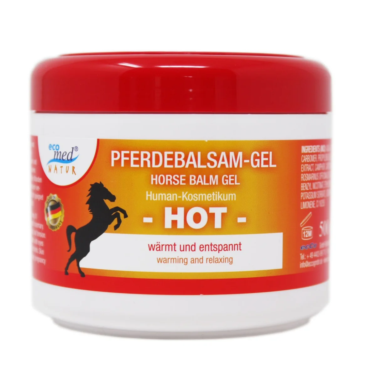 ecomed Pferdebalsam Gel HOT 500 ml